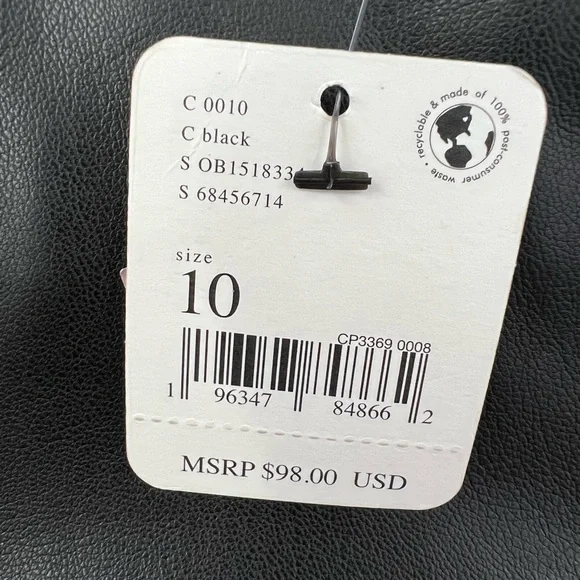 🌟FREE PEOPLE Love Language Black Vegan Leather Low-Rise Pants-Sizes 8 & 10 - Picture 15 of 15